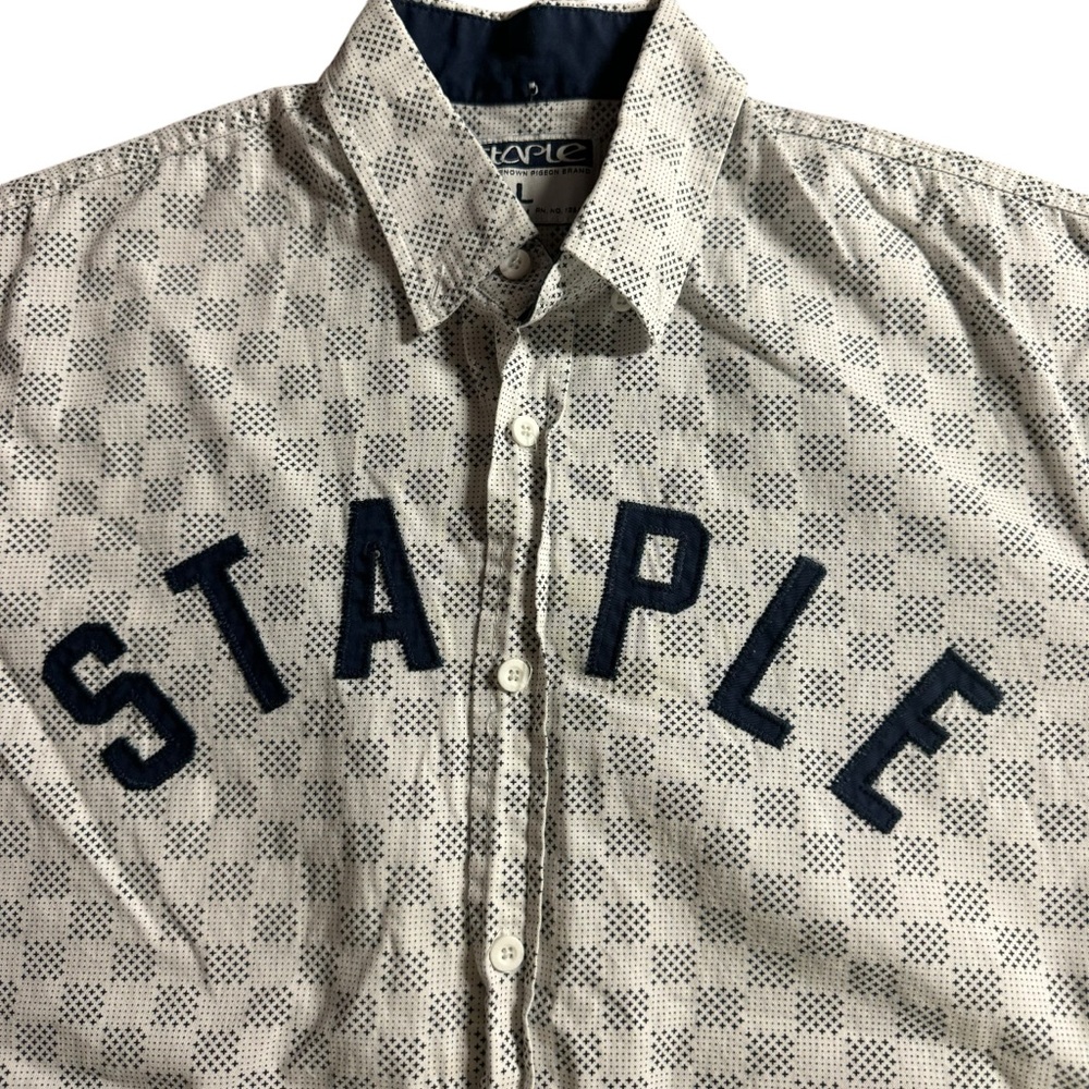 Staple Pigeon Brand men’s‎ short sleeve button down casual shirt size large